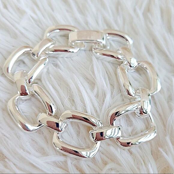 Chain Link Sterling Silver Bracelet - Picture 8 of 14